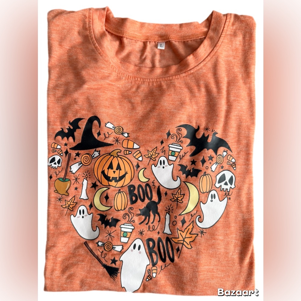 Women’s Halloween Graphic Tee – Size Large